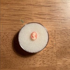 Origami Owl Pink and White Cameo Charm